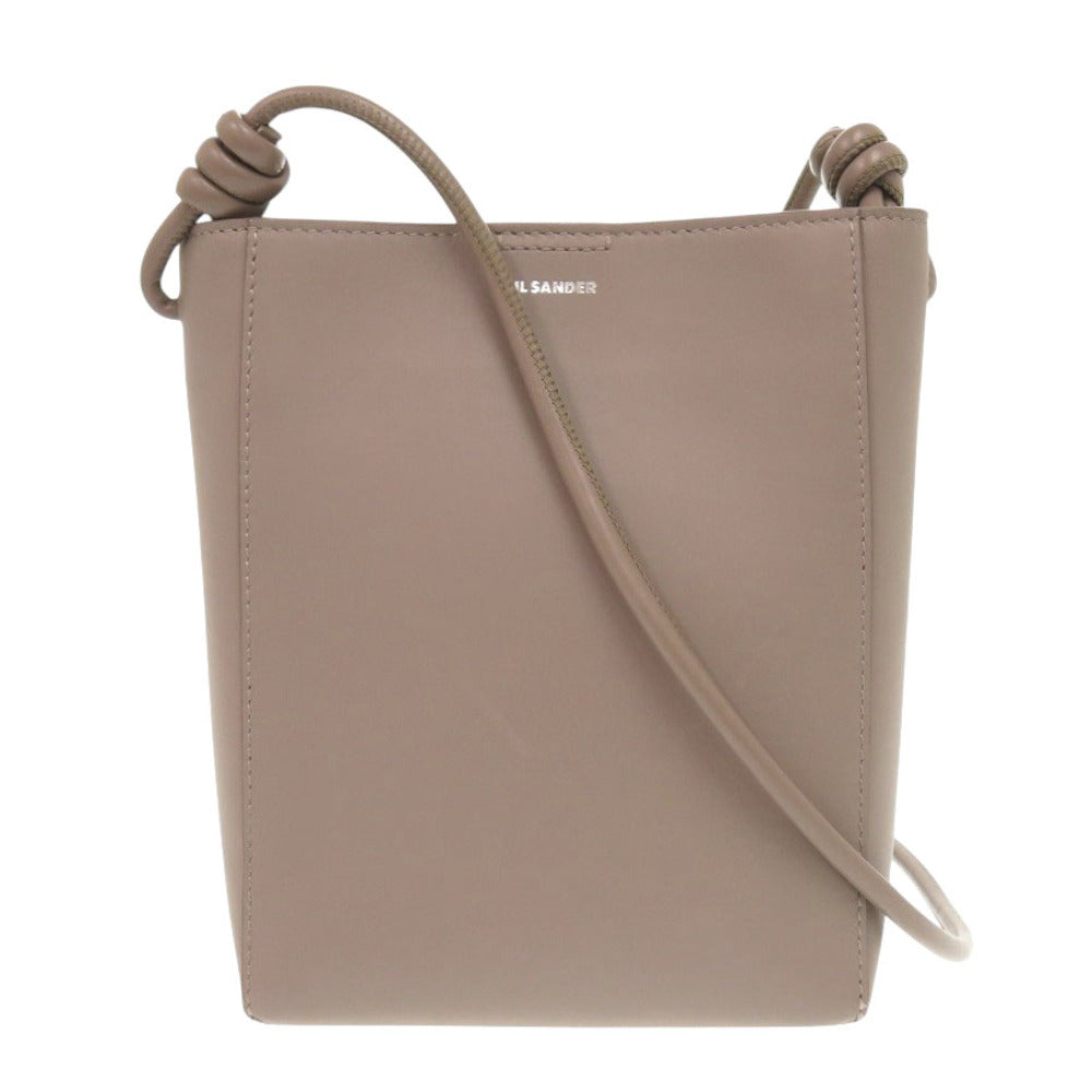 美品 ジルサンダー GIRO ジロ クロスボディ レザー トープグレー ショルダーバッグ 0588【中古】JIL SANDER