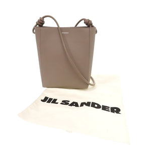 美品 ジルサンダー GIRO ジロ クロスボディ レザー トープグレー ショルダーバッグ 0588【中古】JIL SANDER