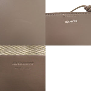 美品 ジルサンダー GIRO ジロ クロスボディ レザー トープグレー ショルダーバッグ 0588【中古】JIL SANDER