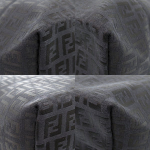 未使用品 フェンディ ズッキーノ トートバッグ キャンバス レザー ブラック 0590【中古】FENDI