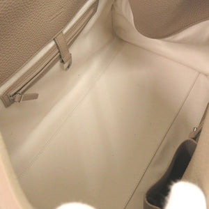 新品同様 ザ ロウ ソフト マルゴー 15 W1255 L122 レザー ダークトープ ハンドバッグ ブラウン 0600【中古】THE ROW