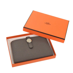 未使用 エルメス ドゴン コンパクト トゴ グリメイヤー W刻印(2024年製) 二つ折り財布 グレー  0603【中古】HERMES