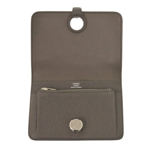 未使用 エルメス ドゴン コンパクト トゴ グリメイヤー W刻印(2024年製) 二つ折り財布 グレー  0603【中古】HERMES