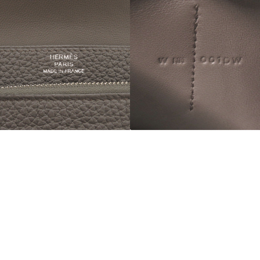 未使用 エルメス ドゴン コンパクト トゴ グリメイヤー W刻印(2024年製) 二つ折り財布 グレー  0603【中古】HERMES