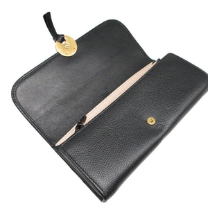 美品 クロエ CHC16UP809 レザー ブラック 黒 2つ折り長財布 財布 0616【中古】Chloe
