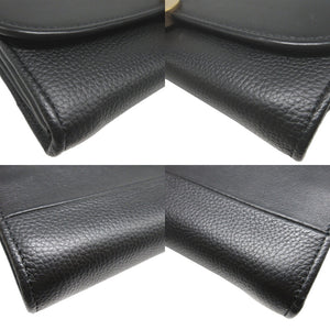 美品 クロエ CHC16UP809 レザー ブラック 黒 2つ折り長財布 財布 0616【中古】Chloe