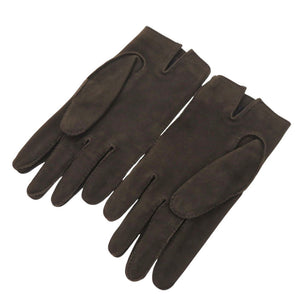 美品 エルメス ラムスキン ダークブラウン サイズ7 1/2 手袋 グローブ 0620【中古】HERMES