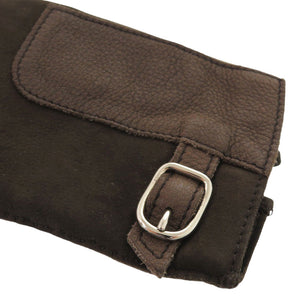 美品 エルメス ラムスキン ダークブラウン サイズ7 1/2 手袋 グローブ 0620【中古】HERMES