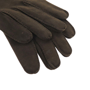 美品 エルメス ラムスキン ダークブラウン サイズ7 1/2 手袋 グローブ 0620【中古】HERMES