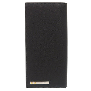 美品 カルティエ サントス L3000770 レザー ブラック 二つ折り 札入れ 黒 0623【中古】CARTIER メンズ