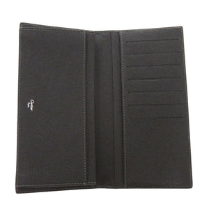 美品 カルティエ サントス L3000770 レザー ブラック 二つ折り 札入れ 黒 0623【中古】CARTIER メンズ