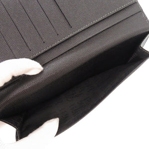 美品 カルティエ サントス L3000770 レザー ブラック 二つ折り 札入れ 黒 0623【中古】CARTIER メンズ