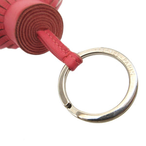 美品 エルメス カルメン フリンジ アニューミロ ローズアザレ バッグチャーム キーホルダー 0624【中古】HERMES