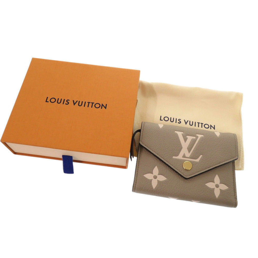 新品同様 ルイ ヴィトン ポルトフォイユ ヴィクトリーヌ M81861 モノグラムアンプラント トゥルトレール クレーム 三つ折り財布 LV 0627【中古】LOUIS VUITTON