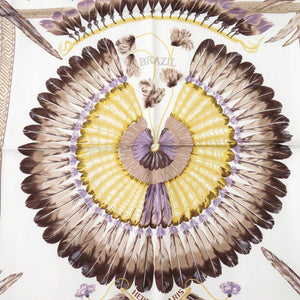 未使用品 エルメス カレ90 BRAZIL ブラジル シルク マルチカラー スカーフ 0643【中古】HERMES