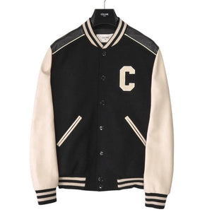 新品同様 セリーヌ クラシック テディジャケット 2V56D896C ウール/ナイロン ブラック スタジャン 黒 0646【中古】CELINE