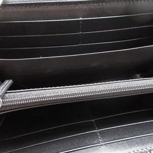 新品同様 グッチ グッチシマ 307987 レザー ブラック 黒 ラウンドファスナー長財布 財布 0659【中古】GUCCI