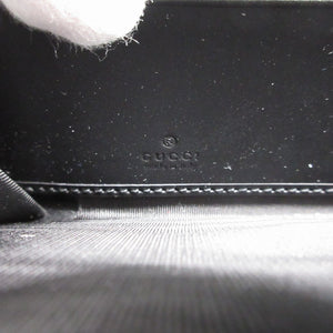 新品同様 グッチ グッチシマ 307987 レザー ブラック 黒 ラウンドファスナー長財布 財布 0659【中古】GUCCI