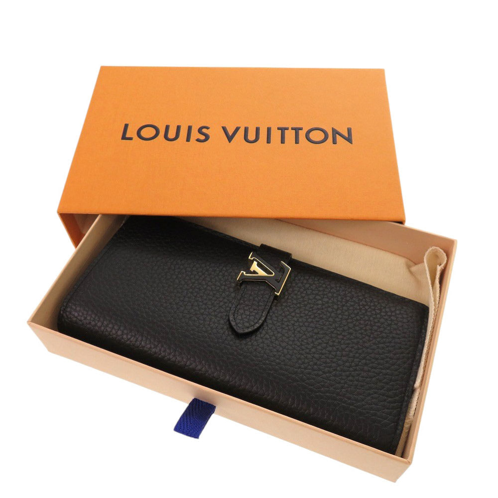 新品同様 ルイ ヴィトン LVヴェルティカル ウォレット M81330 ICチップ トリヨンレザー ノワール 長財布 LV 0668【中古】LOUIS VUITTON メンズ