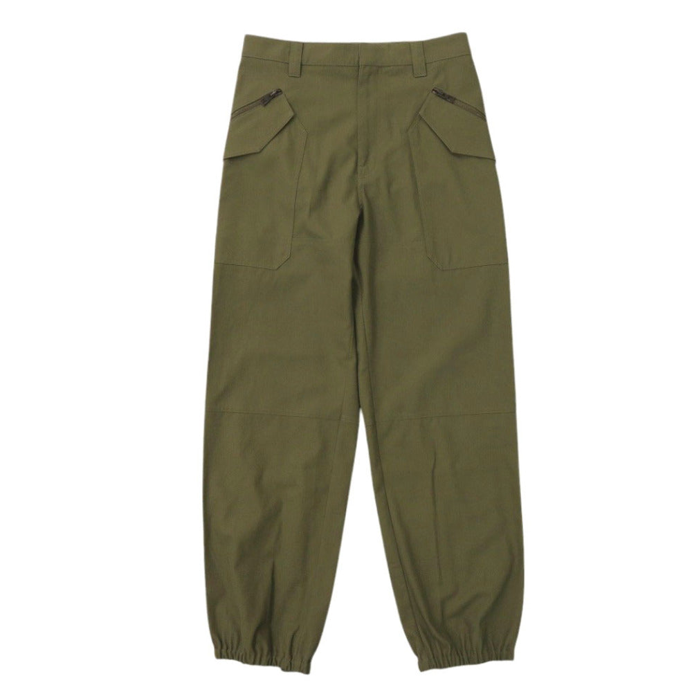 新品同様 ロエベ カーゴトラウザーズパンツ H526Y04WE3 コットン カーキグリーン カーゴパンツ 0672【中古】LOEWE