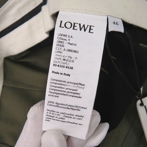 新品同様 ロエベ カーゴトラウザーズパンツ H526Y04WE3 コットン カーキグリーン カーゴパンツ 0672【中古】LOEWE