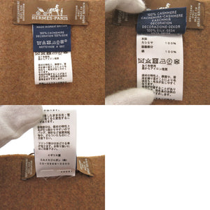 未使用 エルメス カシミヤ ブラウン オレンジ マフラー 0695【中古】HERMES