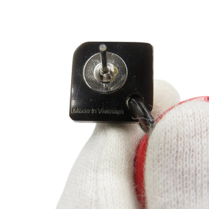 美品 エルメス アヴァ バッファローホーン ラッカー レッド ブラック ピアス 0716【中古】HERMES