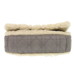 美品 クリスチャンディオール カロ ムートン スエード グレー チェーンショルダーバッグ 0727【中古】Christian Dior