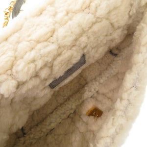 美品 クリスチャンディオール カロ ムートン スエード グレー チェーンショルダーバッグ 0727【中古】Christian Dior