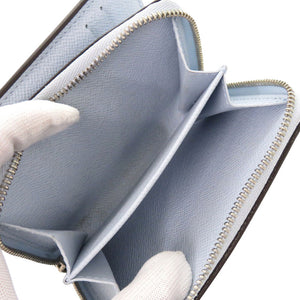 美品 ルイ ヴィトン ポルトフォイユ ルー モノグラム M11778 ICチップ ウォッシュド ブルー 二つ折り財布 LV 0737【中古】LOUIS VUITTON