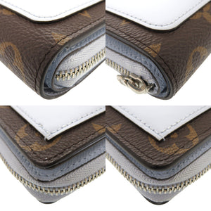美品 ルイ ヴィトン ポルトフォイユ ルー モノグラム M11778 ICチップ ウォッシュド ブルー 二つ折り財布 LV 0737【中古】LOUIS VUITTON