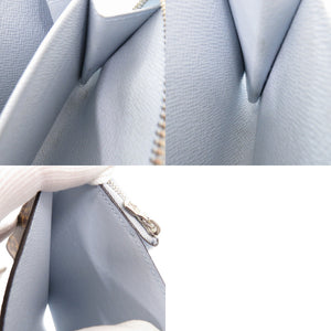 美品 ルイ ヴィトン ポルトフォイユ ルー モノグラム M11778 ICチップ ウォッシュド ブルー 二つ折り財布 LV 0737【中古】LOUIS VUITTON