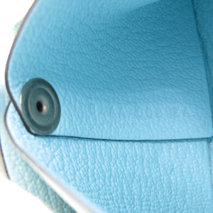 美品 エルメス バスティア ヴェルソ シェブルミゾル シルバー金具 ヴェールフィズ ブルーゼフィール B刻印 2023年製 コインケース 0738【中古】HERMES