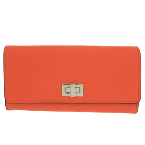 新品同様 フェンディ ピーカブー 8M0427 レザー オレンジ 長財布 0744【中古】FENDI