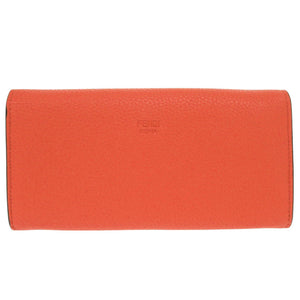 新品同様 フェンディ ピーカブー 8M0427 レザー オレンジ 長財布 0744【中古】FENDI