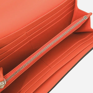 新品同様 フェンディ ピーカブー 8M0427 レザー オレンジ 長財布 0744【中古】FENDI