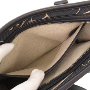 美品 ベルルッティ アンジュール ガリバー スクリットアラベスクキャンバス メッセンジャー アラベスクキャンバス レザー ネイビーブルー 2WAY ショルダー ハンドバッグ 0748【中古】BERLUTI メンズ