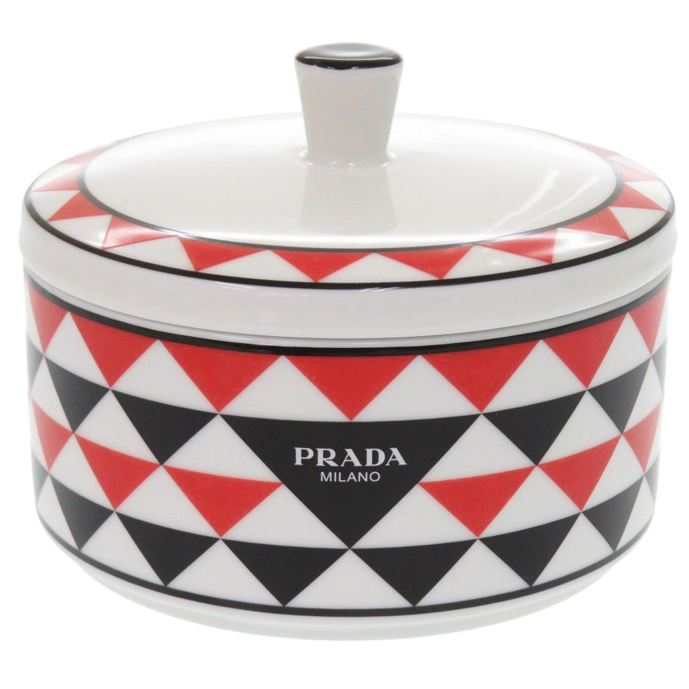 未使用 プラダ ジュエリーボックス ポーセリン 磁器 ホワイト 白 0751【中古】PRADA