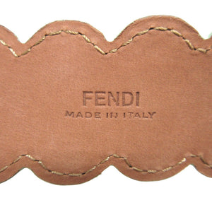 新品同様 フェンディ フラワーモチーフ レザー ブラック 黒 75 ベルト 0753【中古】FENDI