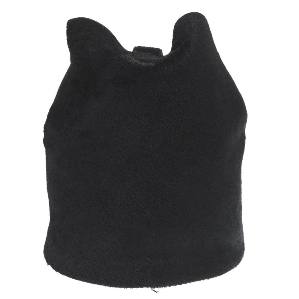 美品 ボッテガヴェネタ ドロップ スモール バケットバッグ ハラコ ブラック ショルダーバッグ 0789【中古】BOTTEGAVENETA