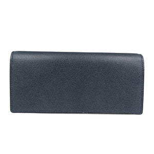 美品 ヴァレクストラ V9L18 028000U レザー ゴールド金具 ネイビー 長財布 0792【中古】Valextra