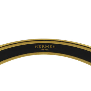 美品 エルメス エマイユPM GP 七宝 ホワイト ゴールド バングル 0794【中古】HERMES