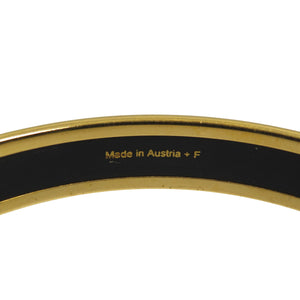 美品 エルメス エマイユPM GP 七宝 ホワイト ゴールド バングル 0794【中古】HERMES