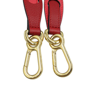 美品 ロエベ レザー ゴールド金具 ピンク レッド ショルダーストラップ 0801【中古】LOEWE