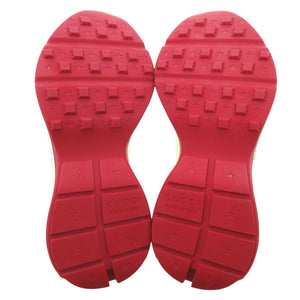 未使用品 グッチ × ドラえもん ライトン サイズ37 655037 レザー アイボリー スニーカー 0808【中古】GUCCI