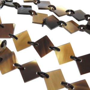 美品 エルメス DIVA ロングネックレス ディーヴァ バッファローホーン ラッカーウッド マルチカラー 0812【中古】HERMES