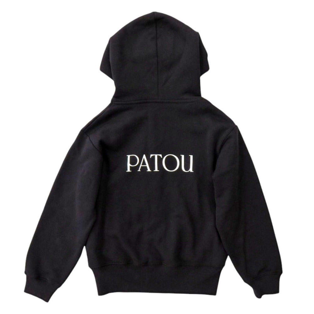 美品 パトゥ 裏起毛 ジップアップフーディー JE0079995 コットン ブラック パーカー 黒 0839【中古】PATOU