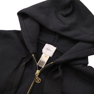 美品 パトゥ 裏起毛 ジップアップフーディー JE0079995 コットン ブラック パーカー 黒 0839【中古】PATOU