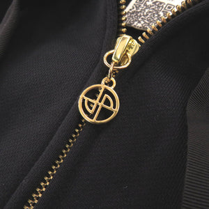 美品 パトゥ 裏起毛 ジップアップフーディー JE0079995 コットン ブラック パーカー 黒 0839【中古】PATOU