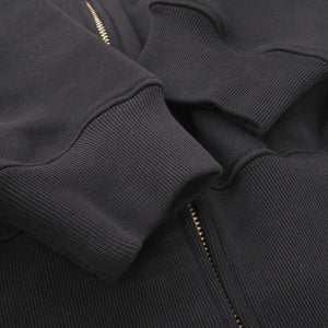 美品 パトゥ 裏起毛 ジップアップフーディー JE0079995 コットン ブラック パーカー 黒 0839【中古】PATOU